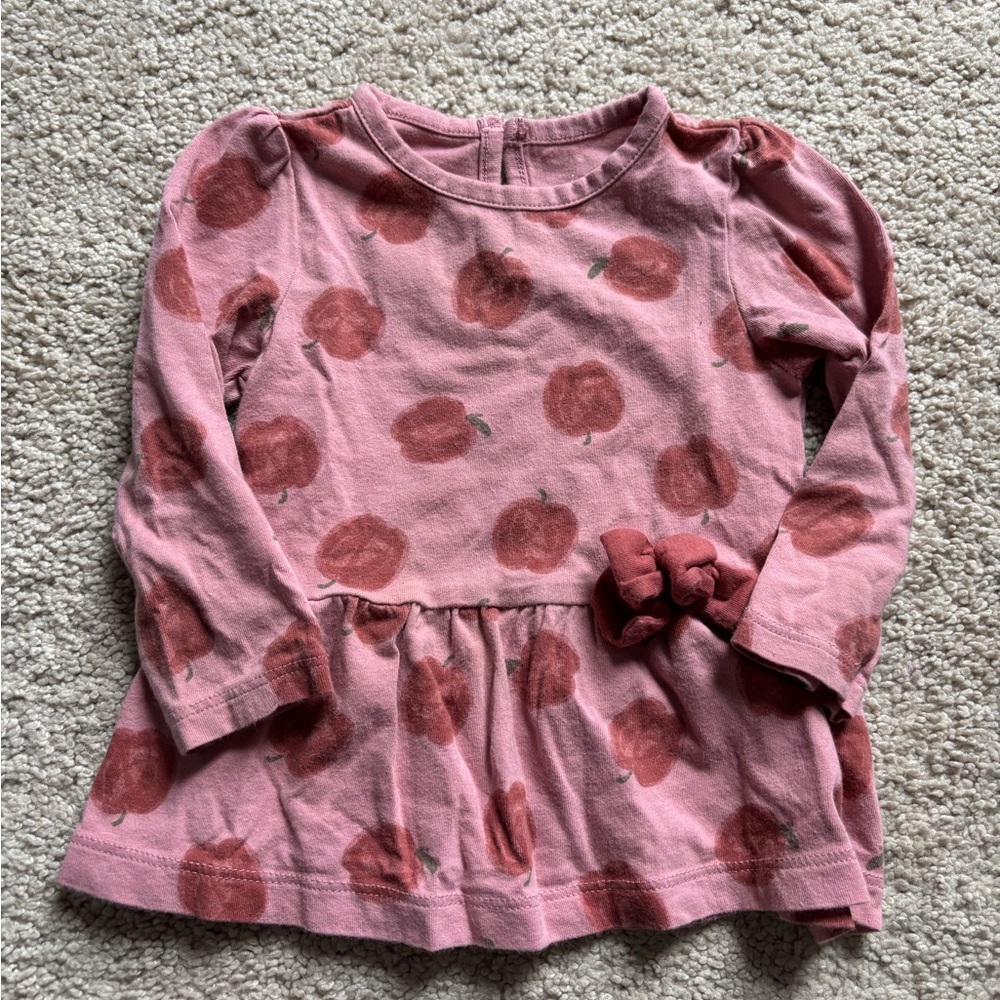 Pink Pumpkin Print Kids Top